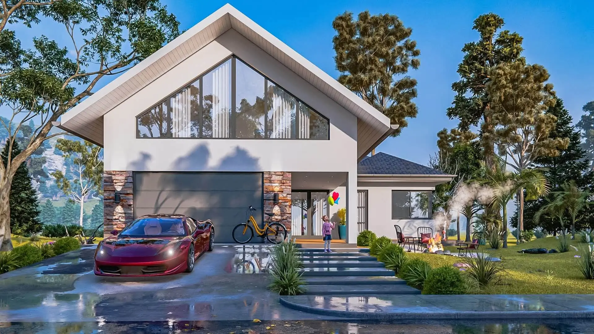 2 Bedroom with Atic